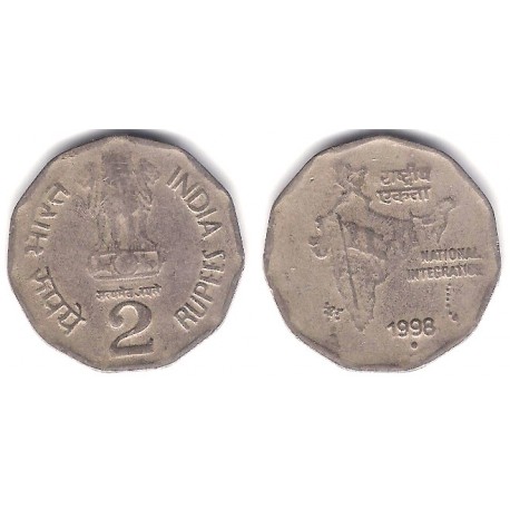 (121.3) India. 1998. 2 Rupees (BC)