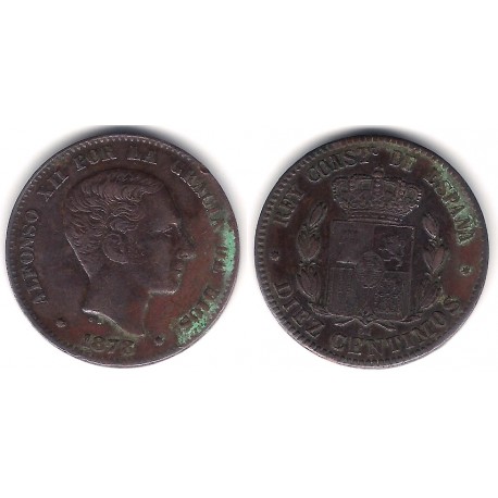 Alfonso XII. 1878. 10 Céntimos (BC) Falsa de Época