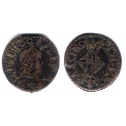 Luis XIV (Principado Catalán). 1647. Seiseno (MBC-) Ceca de Barcelona