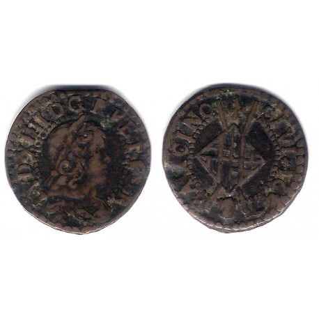 Luis XIV (Principado Catalán). 1647. Seiseno (MBC-) Ceca de Barcelona