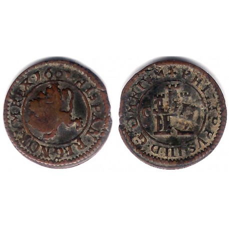 Felipe III. 1601. 2 Maravedi (BC/BC+) Ceca de Segovia