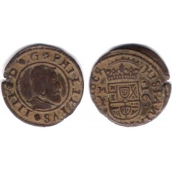 Felipe IV. 1664. 16 Maravedi (MBC-) Ceca de Madrid Y