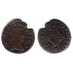Luis XIV (Principado Catalán). 1645. Seiseno (MBC-) Ceca de Barcelona