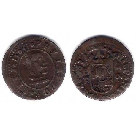 Felipe IV. 1663. 16 Maravedi (BC/BC+) Ceca de Burgos R