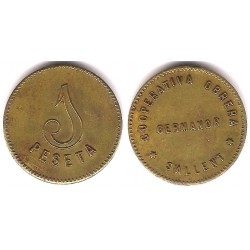 Cooperativa Obrera. Germanor. Sallent. 1 Peseta (BC+)
