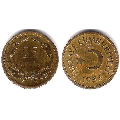 (886) Turquía. 1956. 25 Kurus (BC)