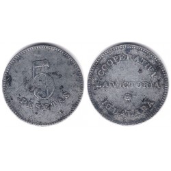 Cooperativa La Victoria. Igualada. 5 Pesetas (MBC)