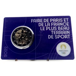 Francia. 2022. 2 Euro (SC) Faire de Paris et de la France le plus beau terrain de sport