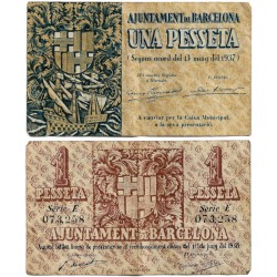 Barcelona. 1937. 1 Peseta (BC)