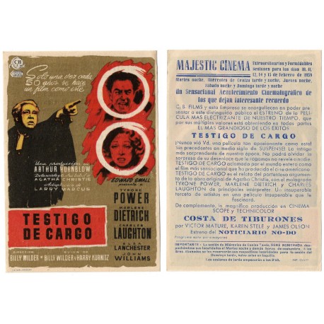 Testigo de Cargo. 1959. Majestic Cinema