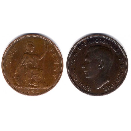(845) Gran Bretaña. 1945. 1 Penny (BC+)