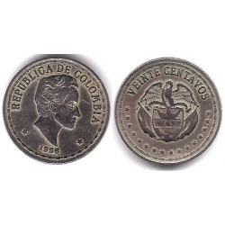 (215.1) Colombia. 1956. 20 Centavos (MBC-)