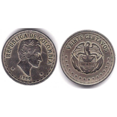 (215.1) Colombia. 1956. 20 Centavos (MBC-)