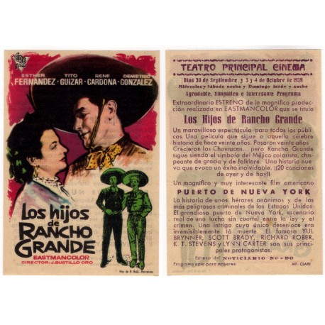 Los Hijos de Rancho Grande. 1959. Teatro Principal Cinema