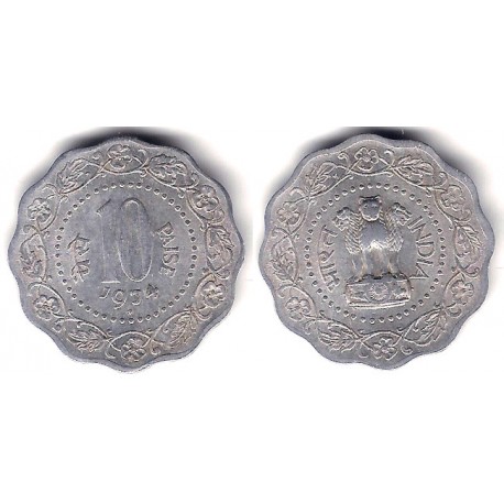 (27.1) India. 1974. 10 Paise (BC)