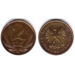 (Y80.2) Polonia. 1987. 2 Zlote (MBC+)