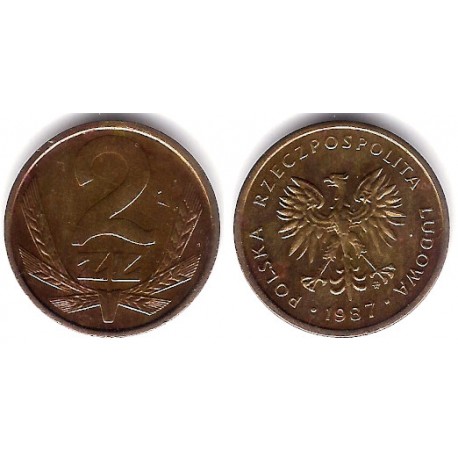 (Y80.2) Polonia. 1987. 2 Zlote (MBC+)