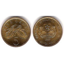 (50) Singapur. 1989. 5 Cents (SC)