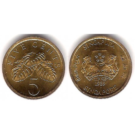 (50) Singapur. 1989. 5 Cents (SC)