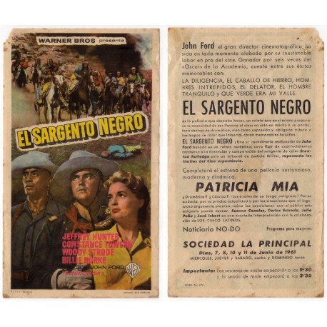 El Sargento Negro. 1961. Sociedad la Principal