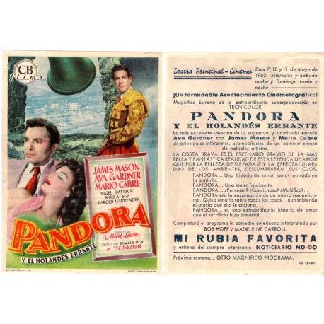 Pandora y el Holandés Errante. 1952. Teatro Principal Cinema