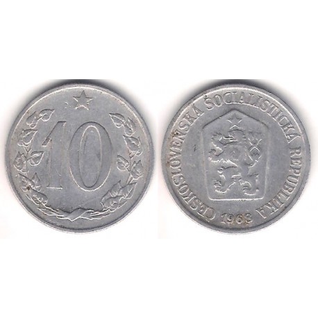 (49.1) Checoslovaquia. 1968. 10 Haleru (MBC)