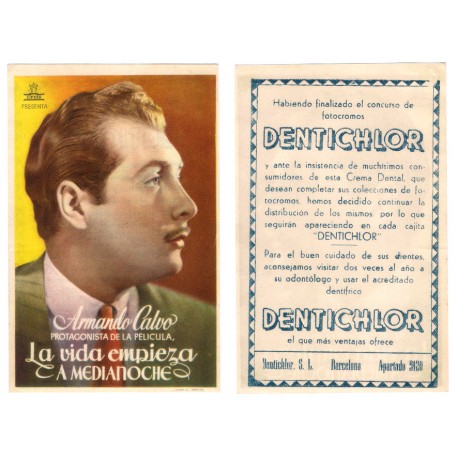 Alrmando Calvo. La vida que empieza a medianoche. Publicitario