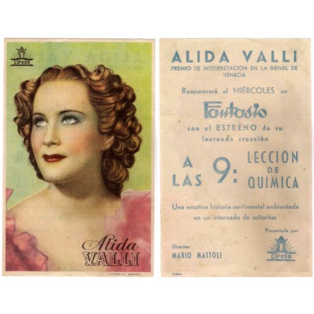 Alida Valli. Publicitario