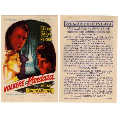 Volveré a Kandara. 1960. Majestic Cinema