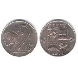 (148) Checoslovaquia. 1991. 2 Koruny (MBC+)