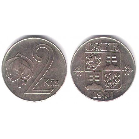 (148) Checoslovaquia. 1991. 2 Koruny (MBC+)