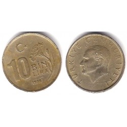 (1027.1) Turquía. 1995. 10 Bin Lira (BC+)