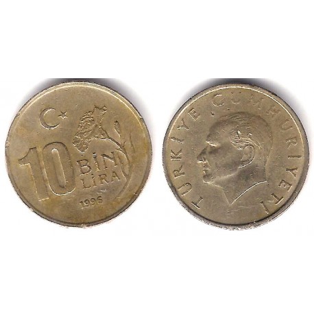 (1027.1) Turquía. 1995. 10 Bin Lira (BC+)