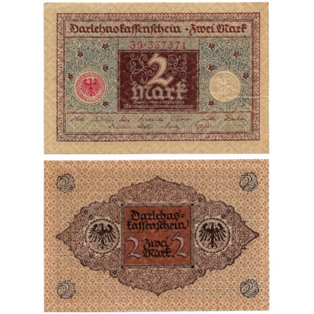 (60) Imperio Alemán (Weimar). 1920. 2 Mark (SC-)