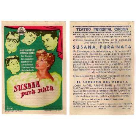 Susana, Pura Nata. 1959. Teatro Principal Cinema