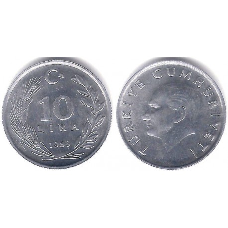 (964) Turquía. 1988. 10 Lira (SC)