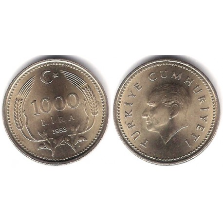 (997) Turquía. 1993. 1000 Lira (EBC)