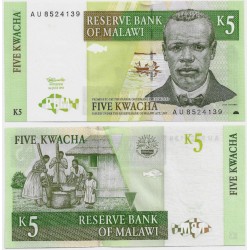 (36) Malaui. 1997. 5 Kwacha (SC)