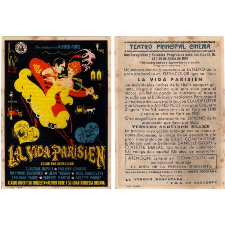 La Vida Parisien. 1960. Teatro Principal Cinema