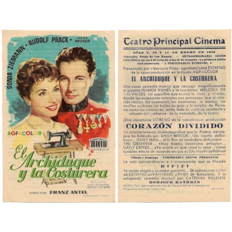 El Archiduque y la Costurera. 1959. Teatro Principal Cinema