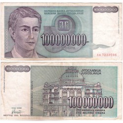 (124) Yugoslavia. 1993. 100.000.000 Dinara (MBC)