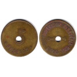 Sociedad Cooperativa. Panaderia. Vich. Mutua. 5 Pesetas (BC)