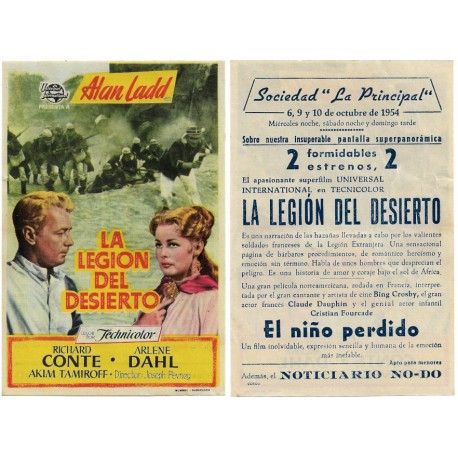 La Legión del Desierto. 1954. Sociedad La Principal