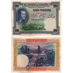 España. 1925. 100 Pesetas (SC) Serie E. Leve mancha esquina derecha superior