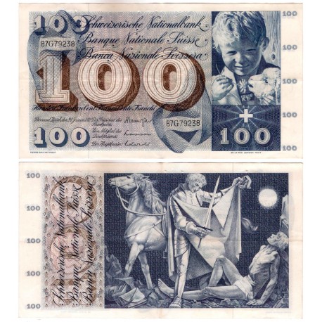(49n) Suiza. 1972. 100 Francs (MBC+)