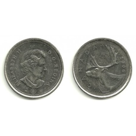 (184.6) Canadá. 2006. 25 Cents (SC)