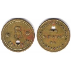 Cooperativa Unión de Amigos. San Quirico de Besora. 5 Céntimos (MBC)