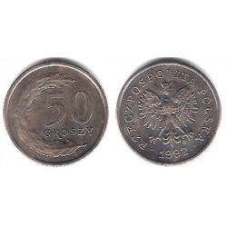 (Y281) Polonia. 1992. 50 Groszy (SC)