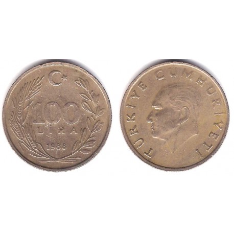(967) Turquía. 1988. 100 Lira (BC+)