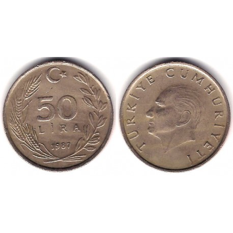 (966) Turquía. 1987. 50 Lira (BC+)